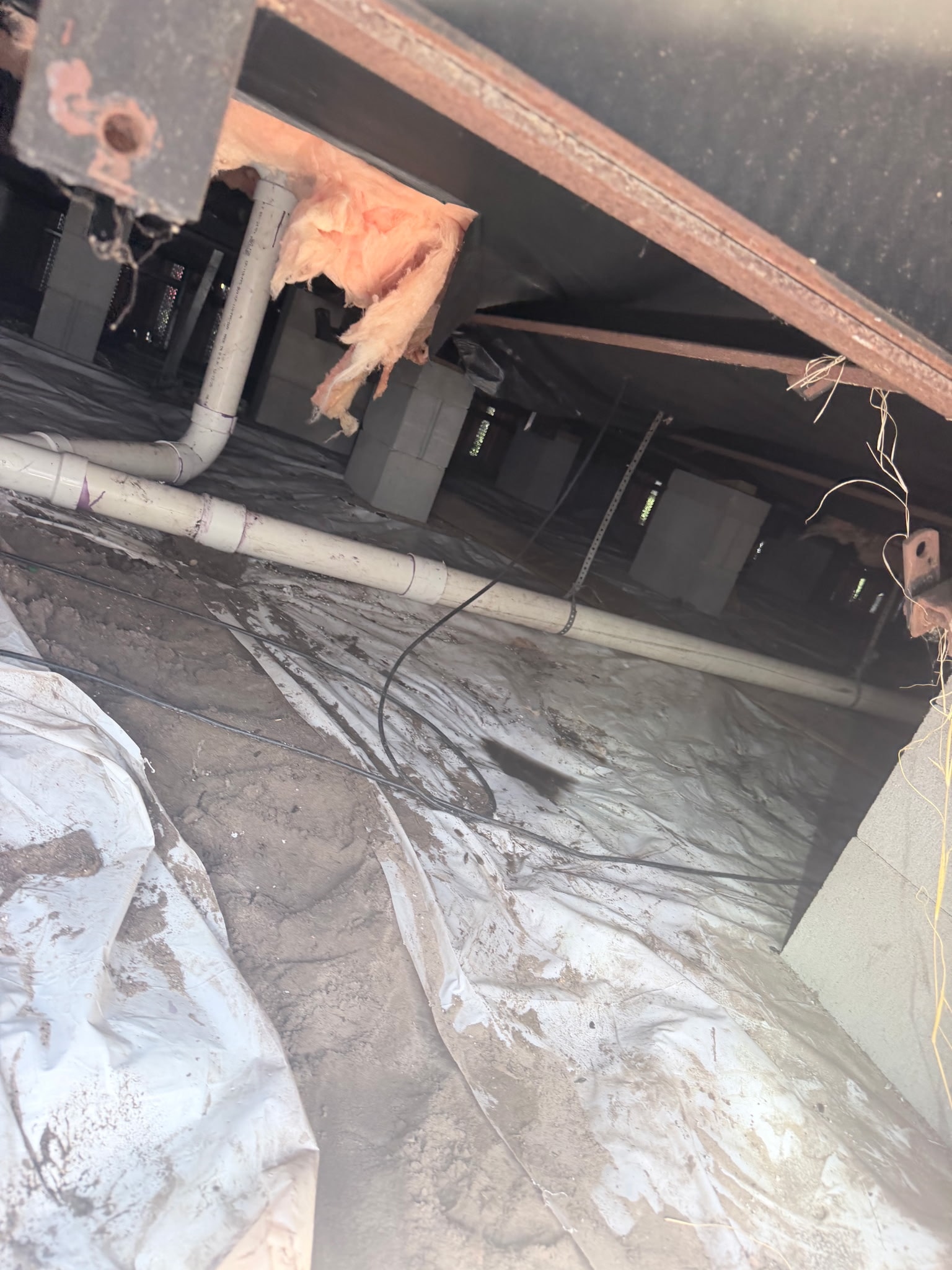 134 NW 88th Terr — crawl space pipe work 1