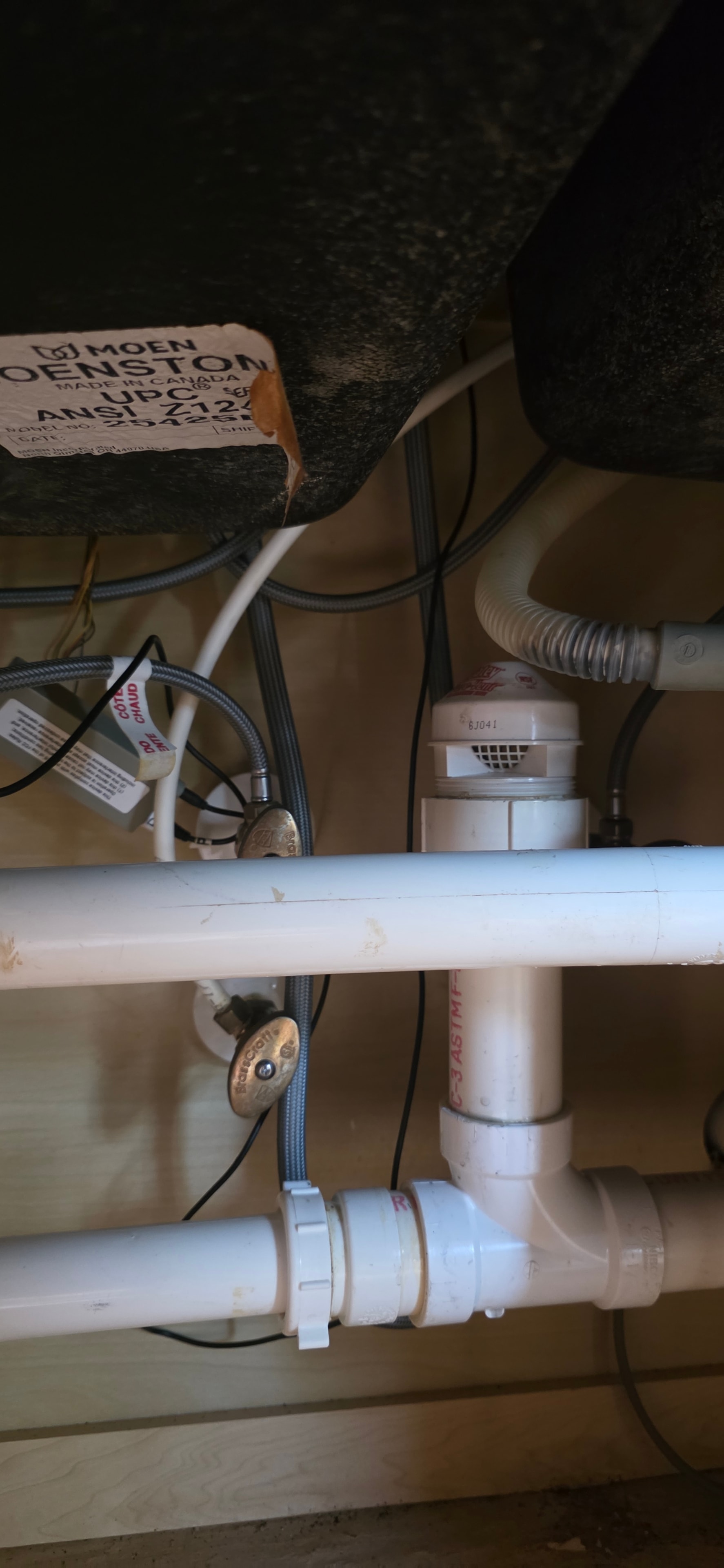 5812 Blue Savanna — under-sink plumbing