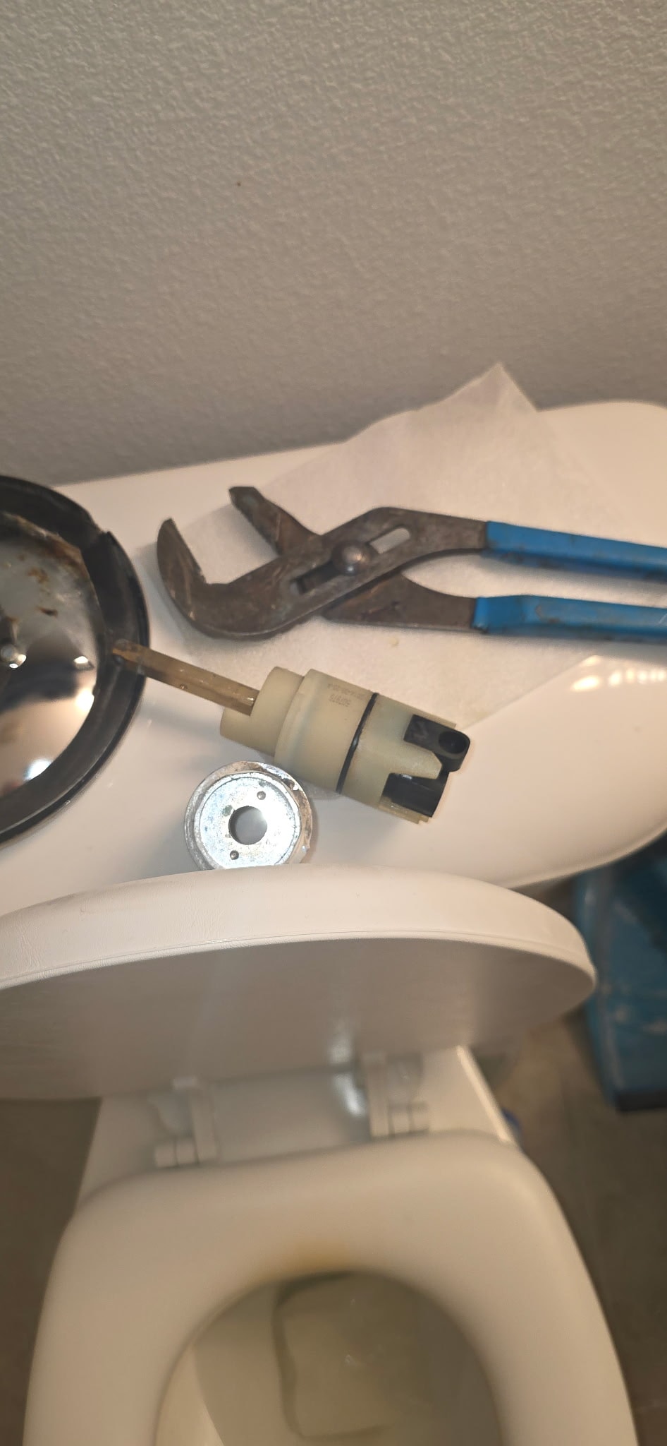 810-2 — shower valve exposed in wall