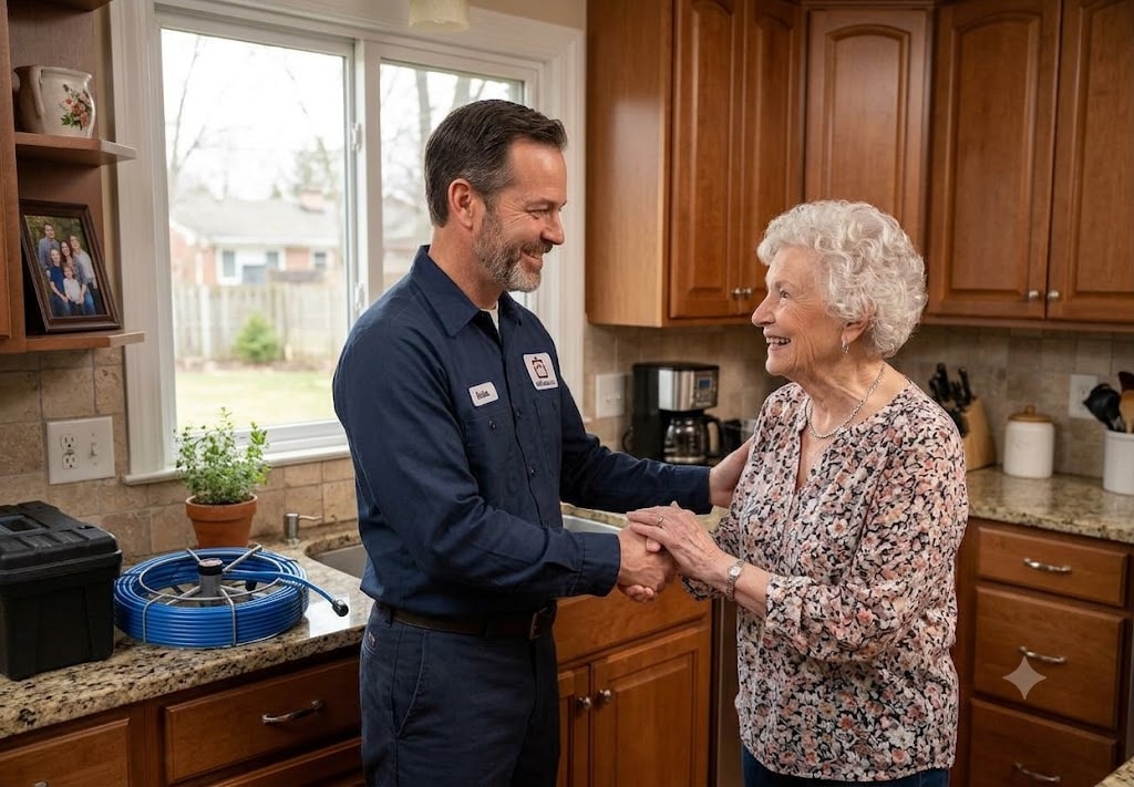 H&H Drains LLC professional plumber at work